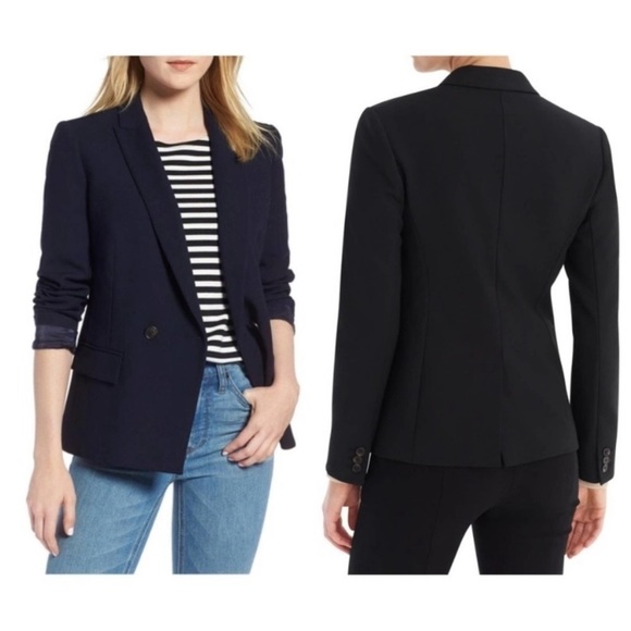 J. Crew Dover Blazer Double Breasted Black Size 4 - Picture 7 of 13